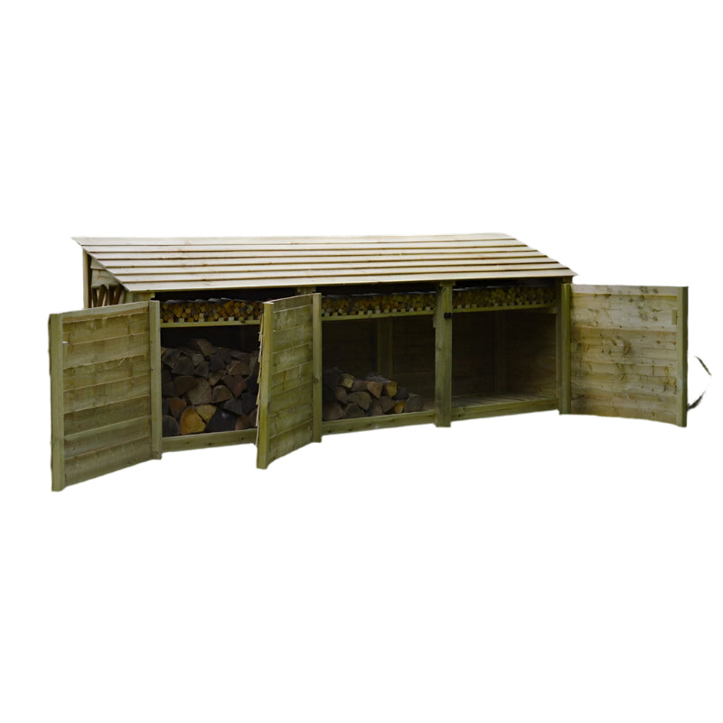 4 ft Log store green solid open