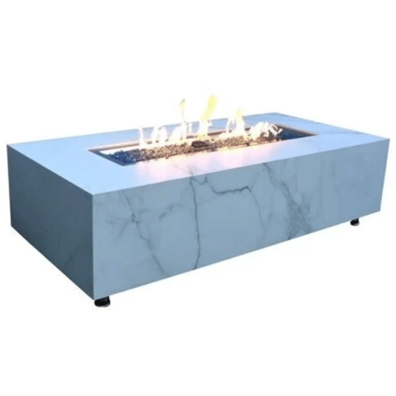 Elementi Porcelain Carrara Fire Table