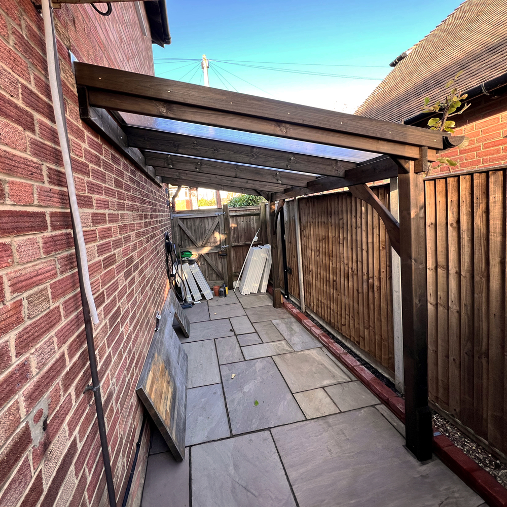 Wall Mounted Wooden Gazebo 2.5m x 2.5m