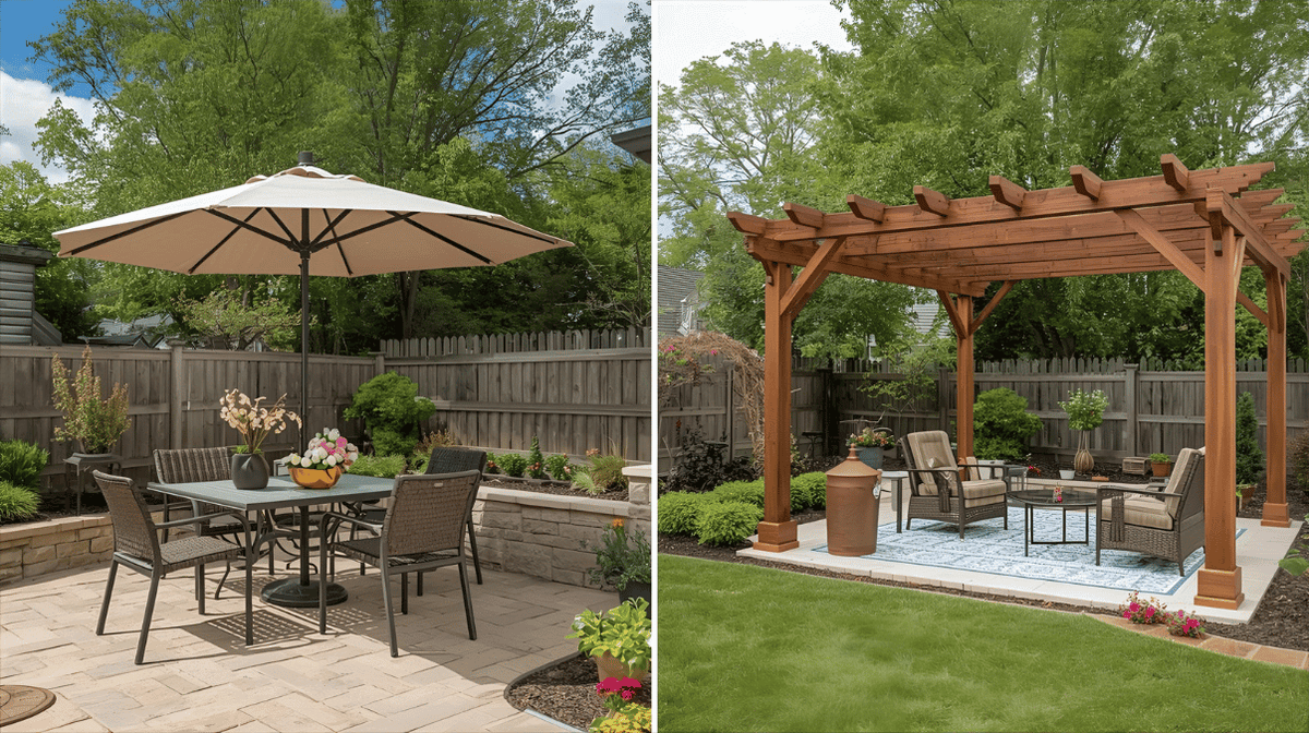 Outdoor Shade Types Umbrella vs Pergola: Which Garden Shade Is Best? | Gleaming Gardens