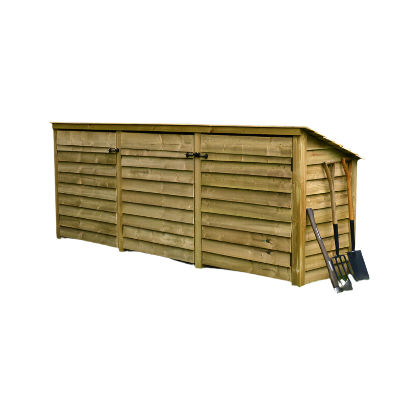 4 ft Log store green solid closed