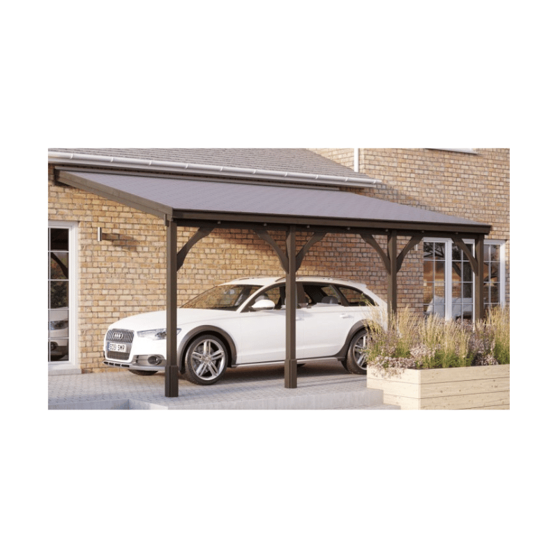 Felt Shingle Roof Carport - 3.5m Depth