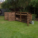 4ft Log store brown slatted open