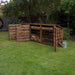 4ft Log store brown slatted open