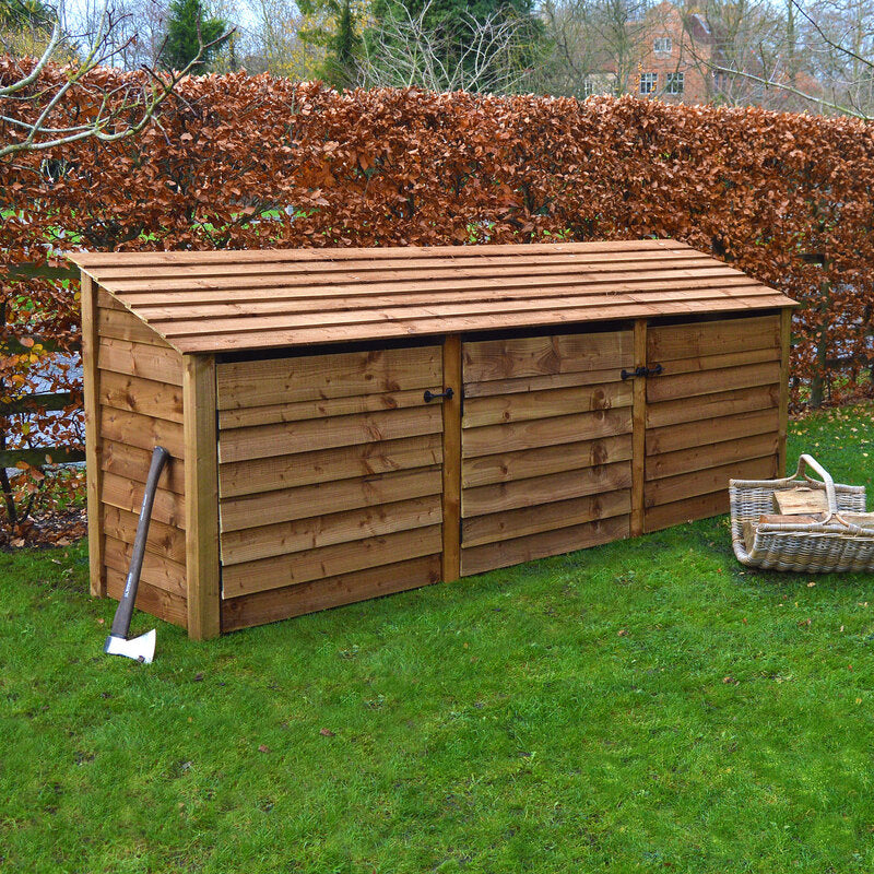 4ft Log store brown solid closed