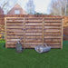 6ft Log store brown slatted closed