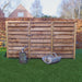 6ft Log store brown slatted closed