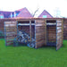 6ft Log store brown slatted open