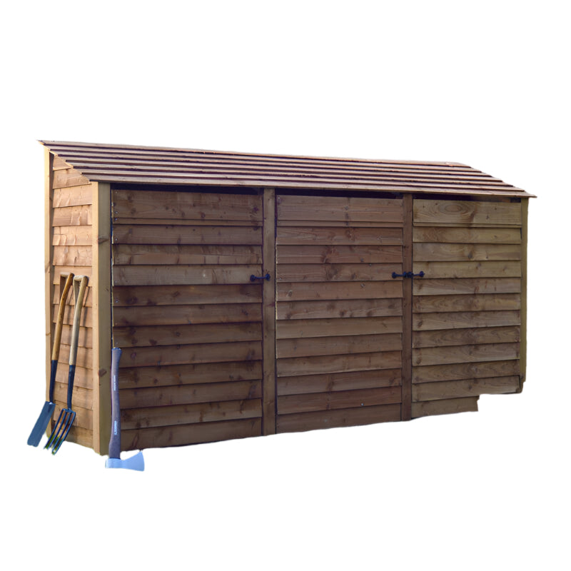 6ft Log store brown solid closed