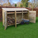 6ft Log store green solid open