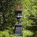 Black Cast iron Medici Urn & Plinth in Sun