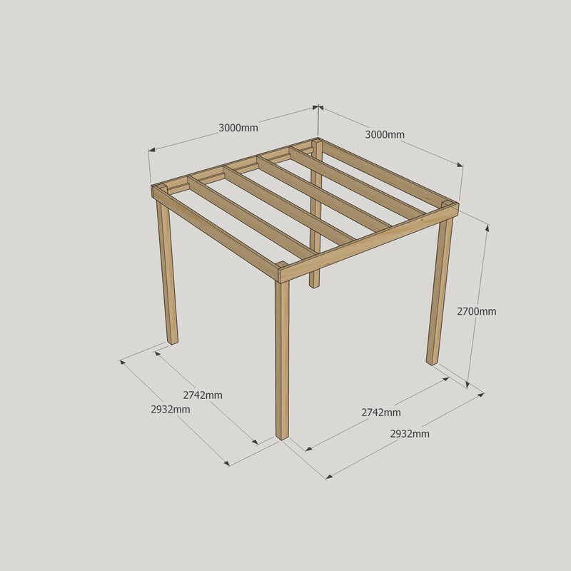 3 x 3 Metre Pergola