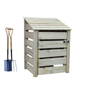 Burley Log Store Green door slatted 4ft