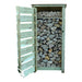 Burley Log Store Green door slatted open 6ft