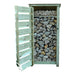 Burley Log Store Green door slatted open 6ft