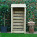 Burley Log Store Green plain slatted 6ft