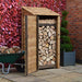 Burley Log Store brown open door solid 6ft