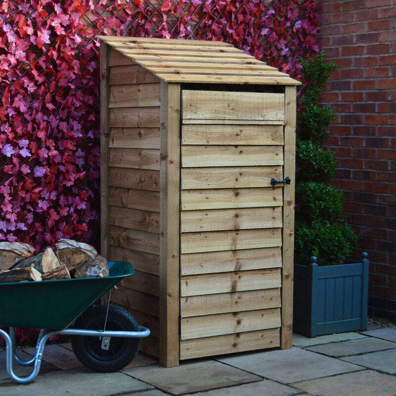 Burley Log Store brown open door solid 6ft front