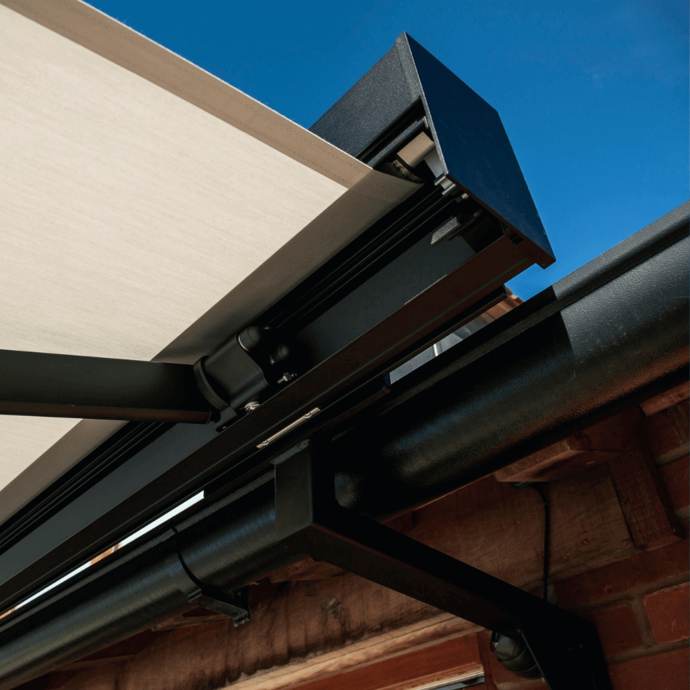 CB Cuba Awning Black in With Custom Bracket