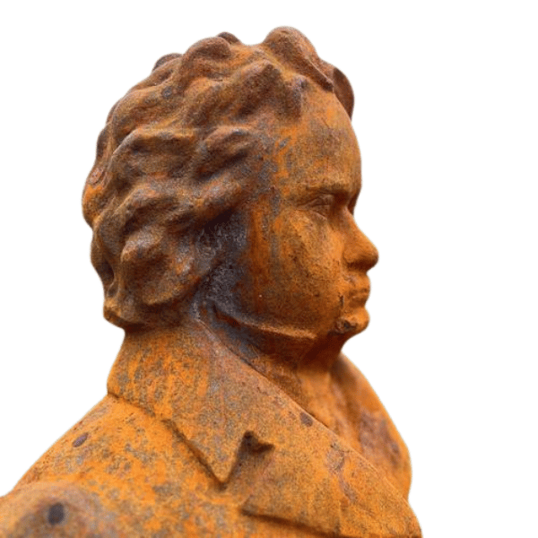 Cast Iron Beethoven Statue Side
