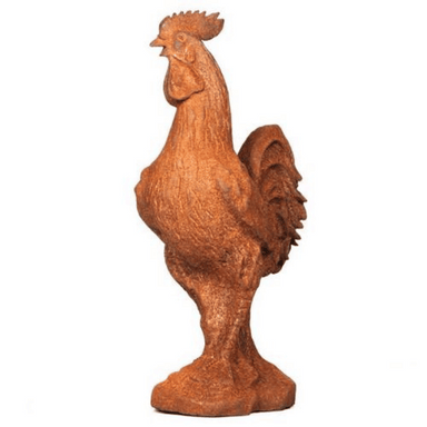 Cast Iron Cockerel Statue Plain