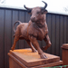 Cast Iron Giant Bull Statue Right