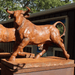 Cast Iron Giant Bull Statue Left