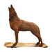 Cast Iron Howling Wolf on Plinth Statue Plain