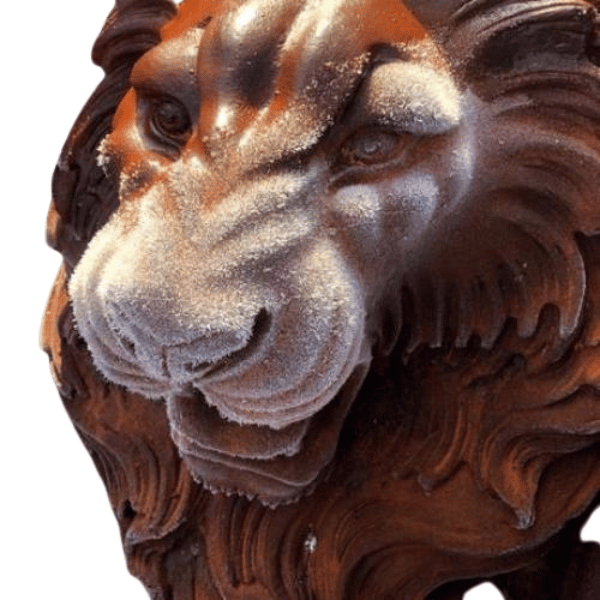 Cast Iron Lion Head Fountain Statue Stare
