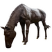 Cast Iron Lifesize Grazing Horse Statue Plain