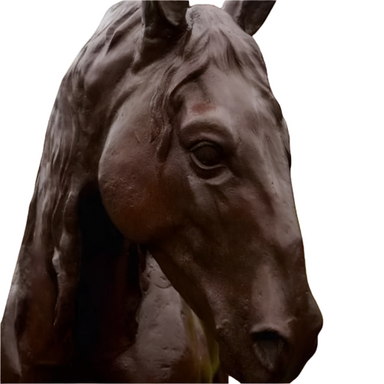 Cast Iron Lifesize Product Horse Head Plain
