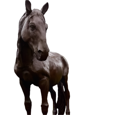 Cast Iron Lifesize Product Horse Head White