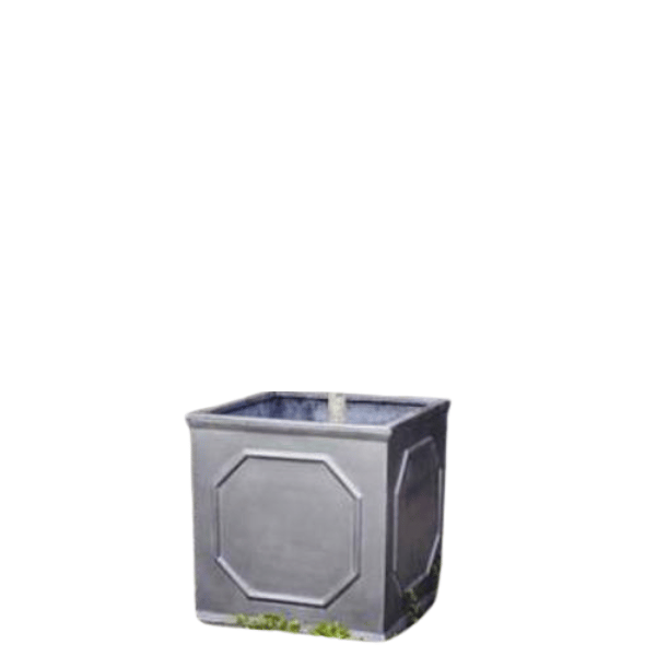 Clayfibre Chelsea Cube Planter   Silver