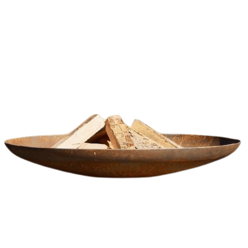 Corten Steel Curved Fire Pit