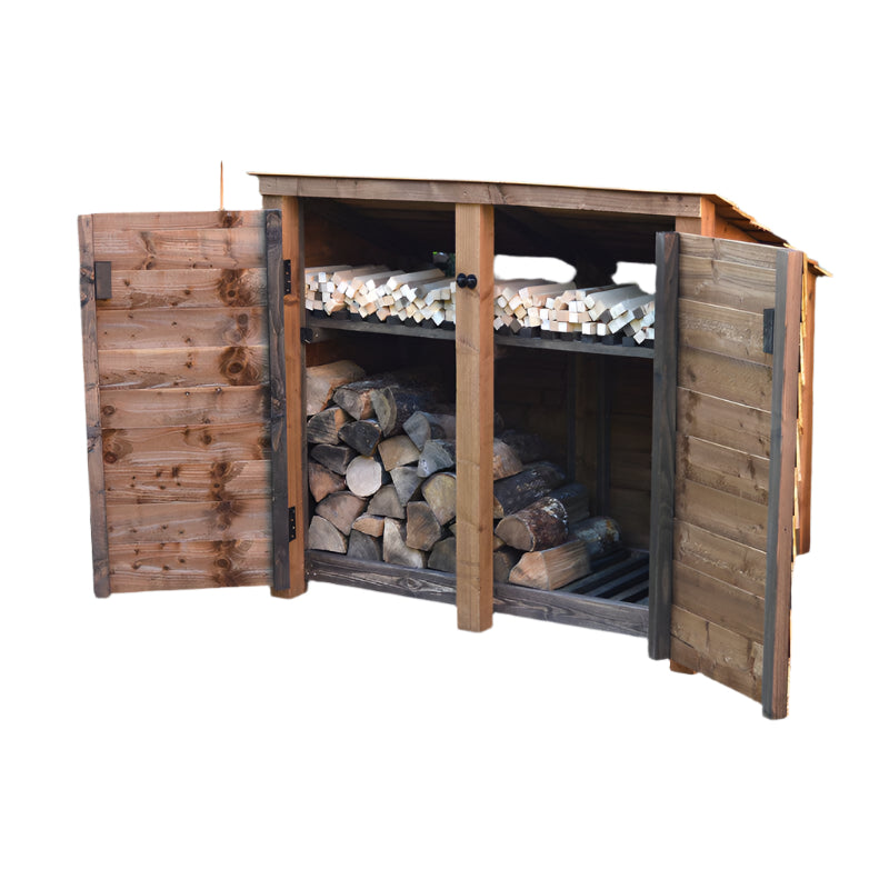 Cottesmore 4ft solid shelf brown open
