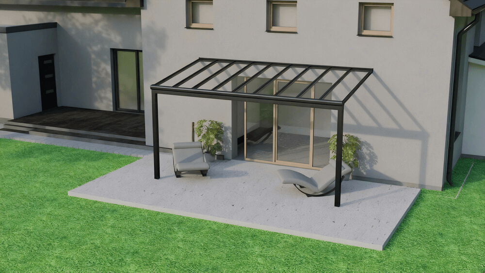 Deponti Pigato Plus with green grass and concrete patio.