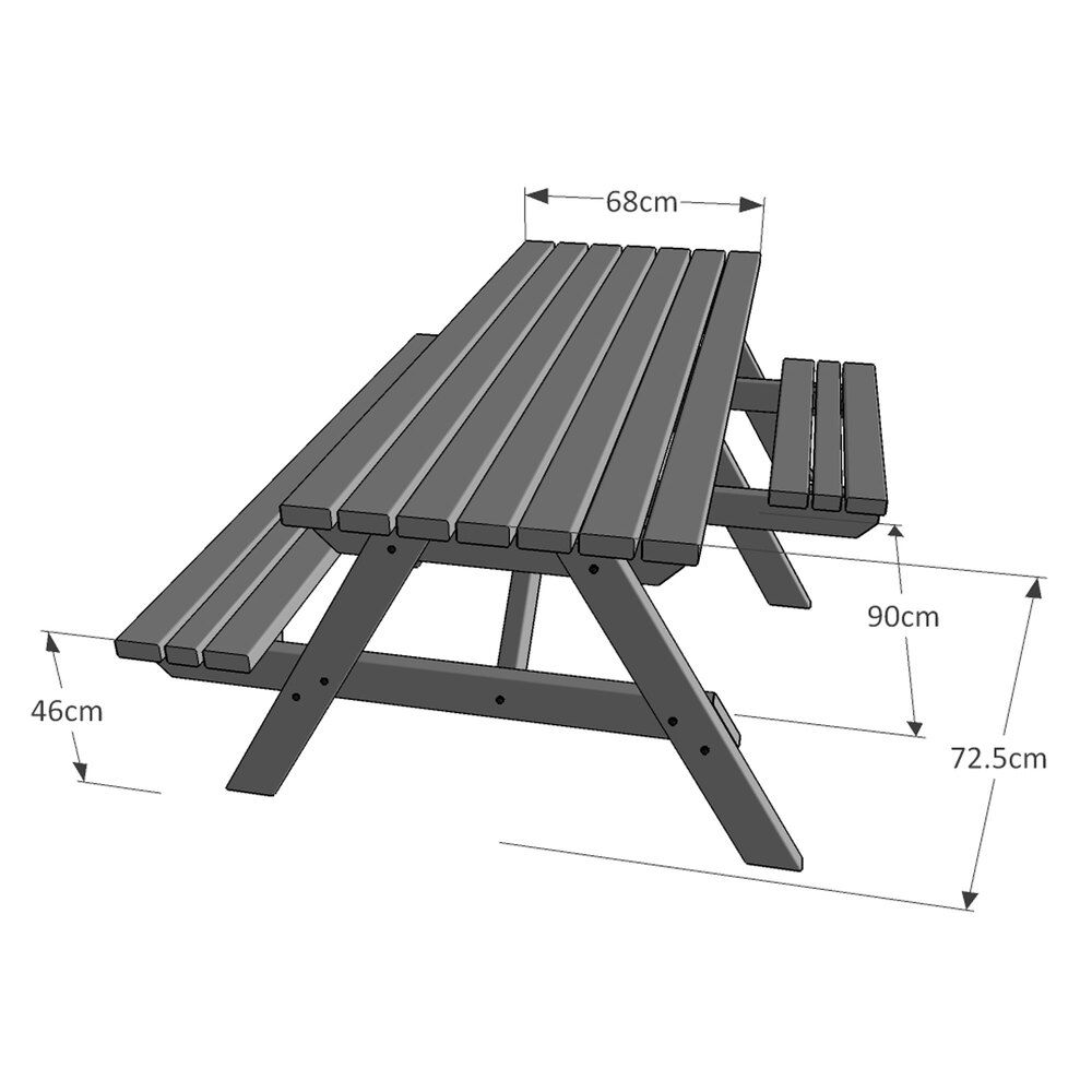 Disabled Access Picnic Bench - 6ft