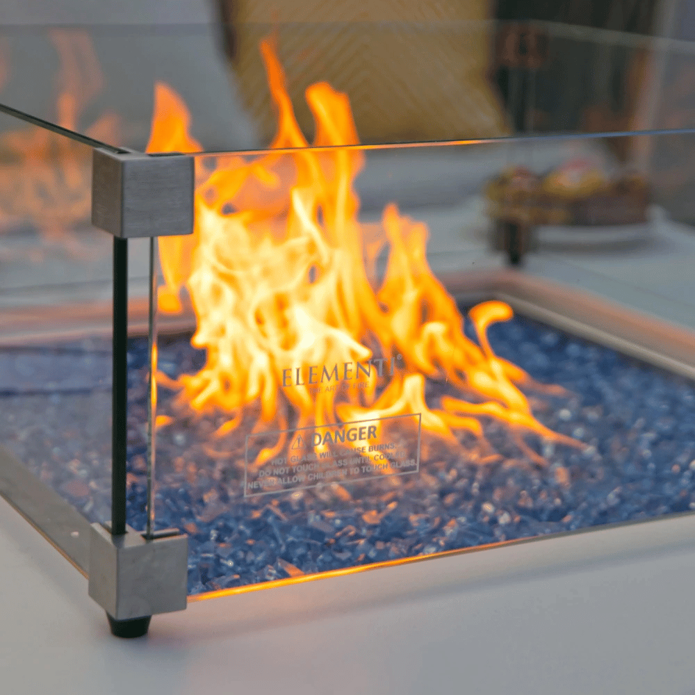 Elementi Porcelain Bianco Fire Table