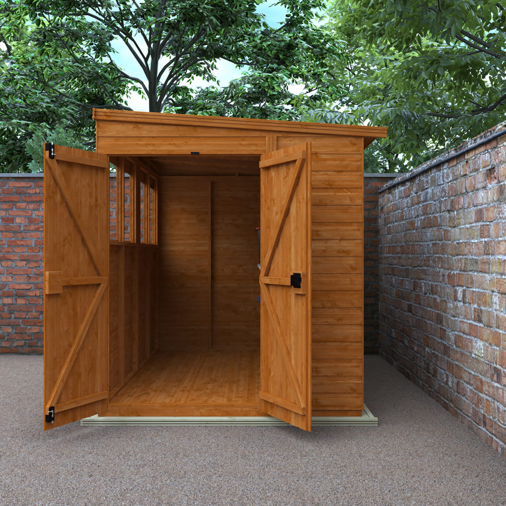 Flex Pent Shed Double Door