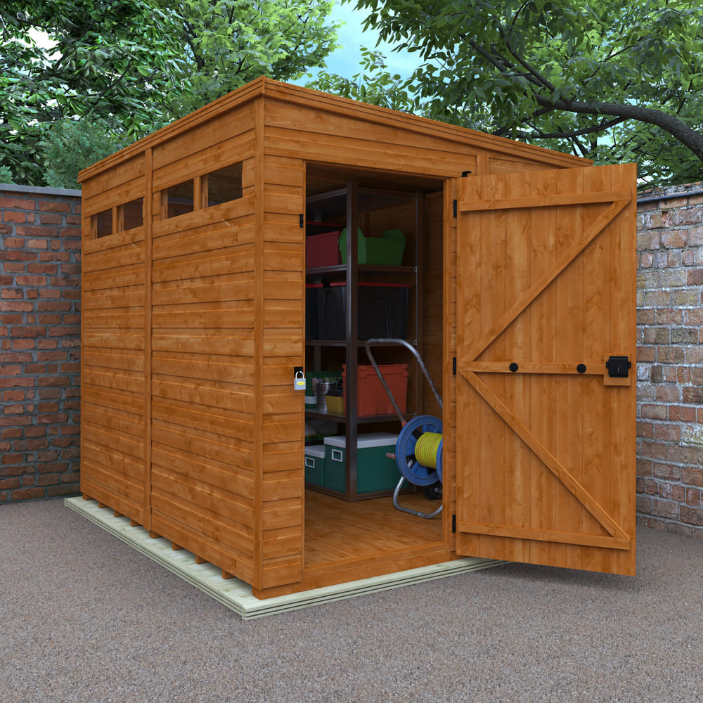 Flex Pent Security Shed Single Door
