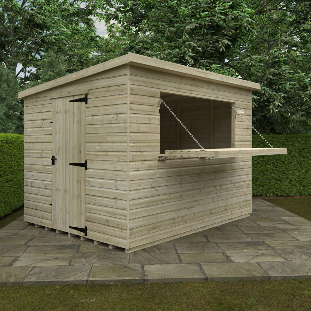 Tanalised Wooden Garden Bar Shed