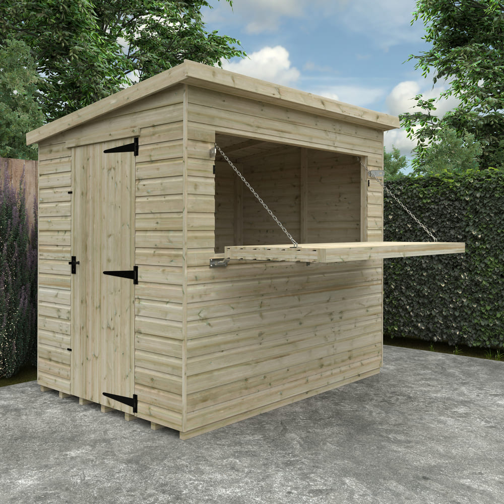Tanalised Wooden Garden Bar Shed