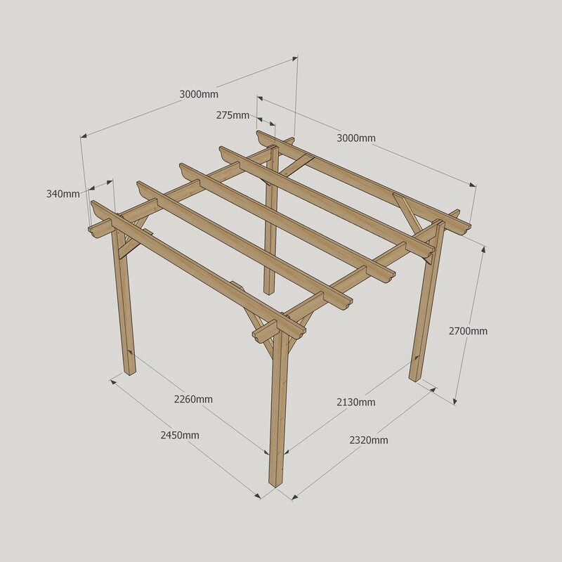 3 x 3 Metre Pergola