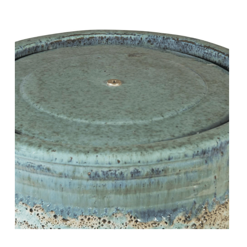 Glazed Ceramic Belaya Fountain   Falling Green/Angkor Green Mist

top