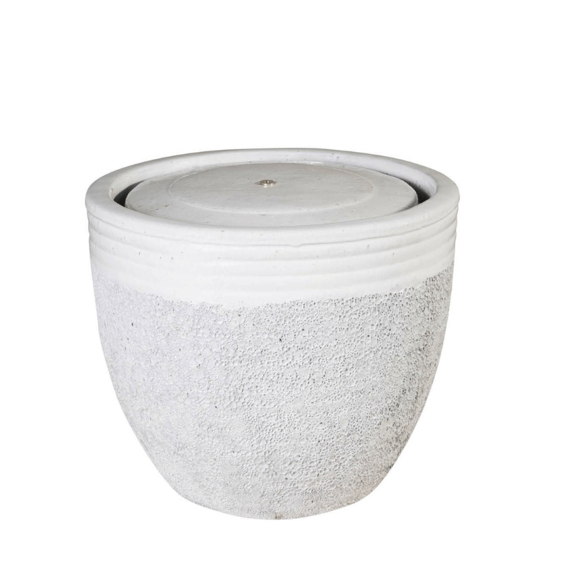 Glazed Ceramic Belaya Fountain   White/Angkor White
