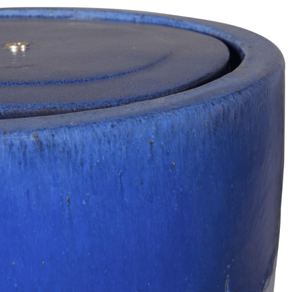 Glazed Ceramic Praga Hi Fountain Blue top