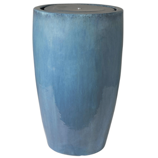 Glazed Ceramic Praga Hi Fountain Green