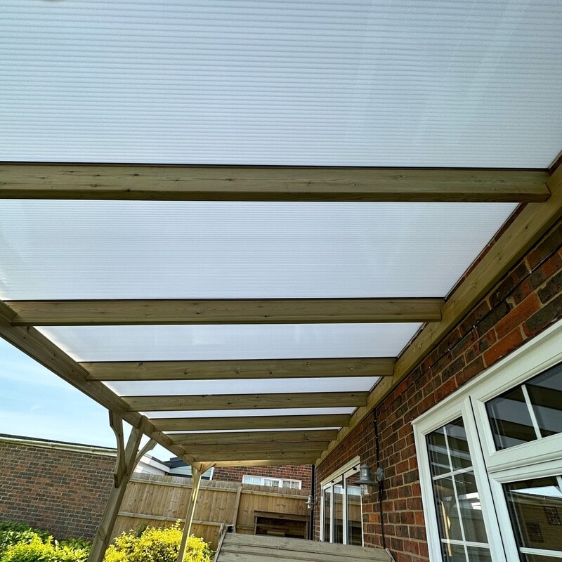 Green Polycarbonate Roof Car Port Green Garden White Opal Sheet Roof