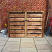 Hambleton 4ft brown slatted closed