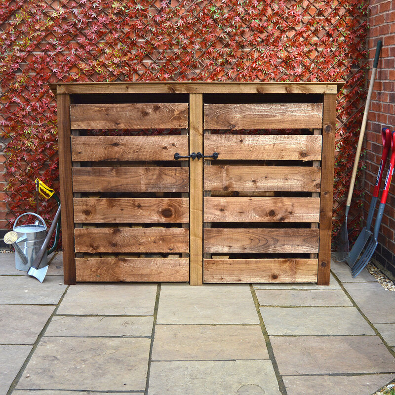 Hambleton 4ft brown slatted closed